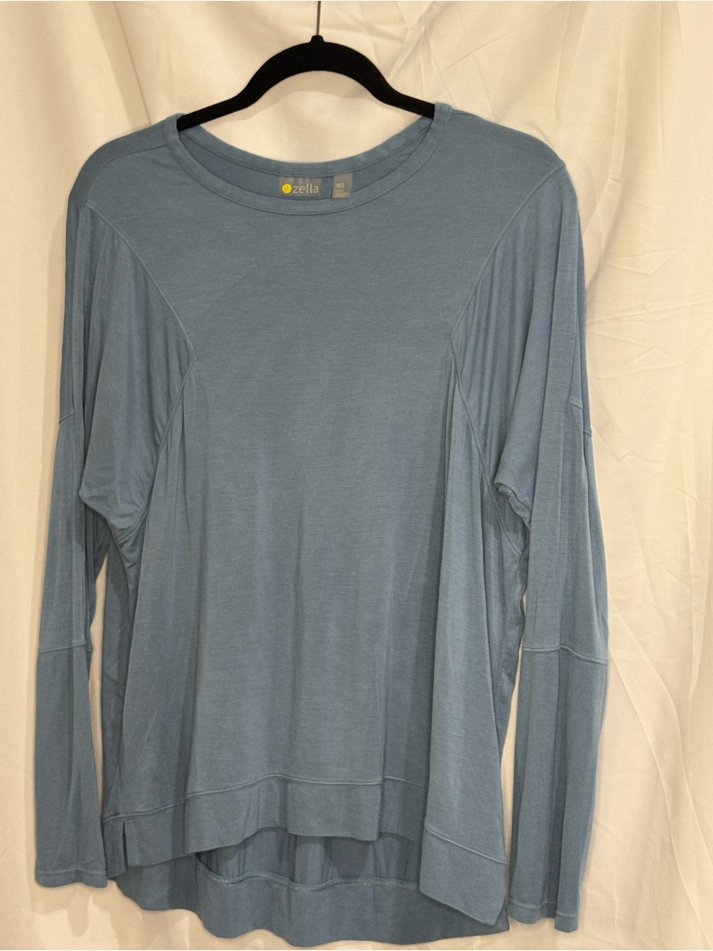 Zella Dusty Blue Long Sleeve Crewneck Pullover